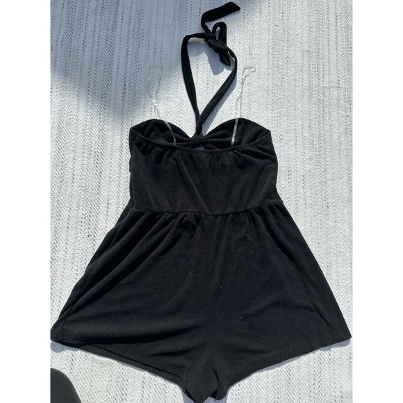Wild Fable Romper Women Size Small Black Halter Neck Sleeveless Key hole Beach - Picture 5 of 13